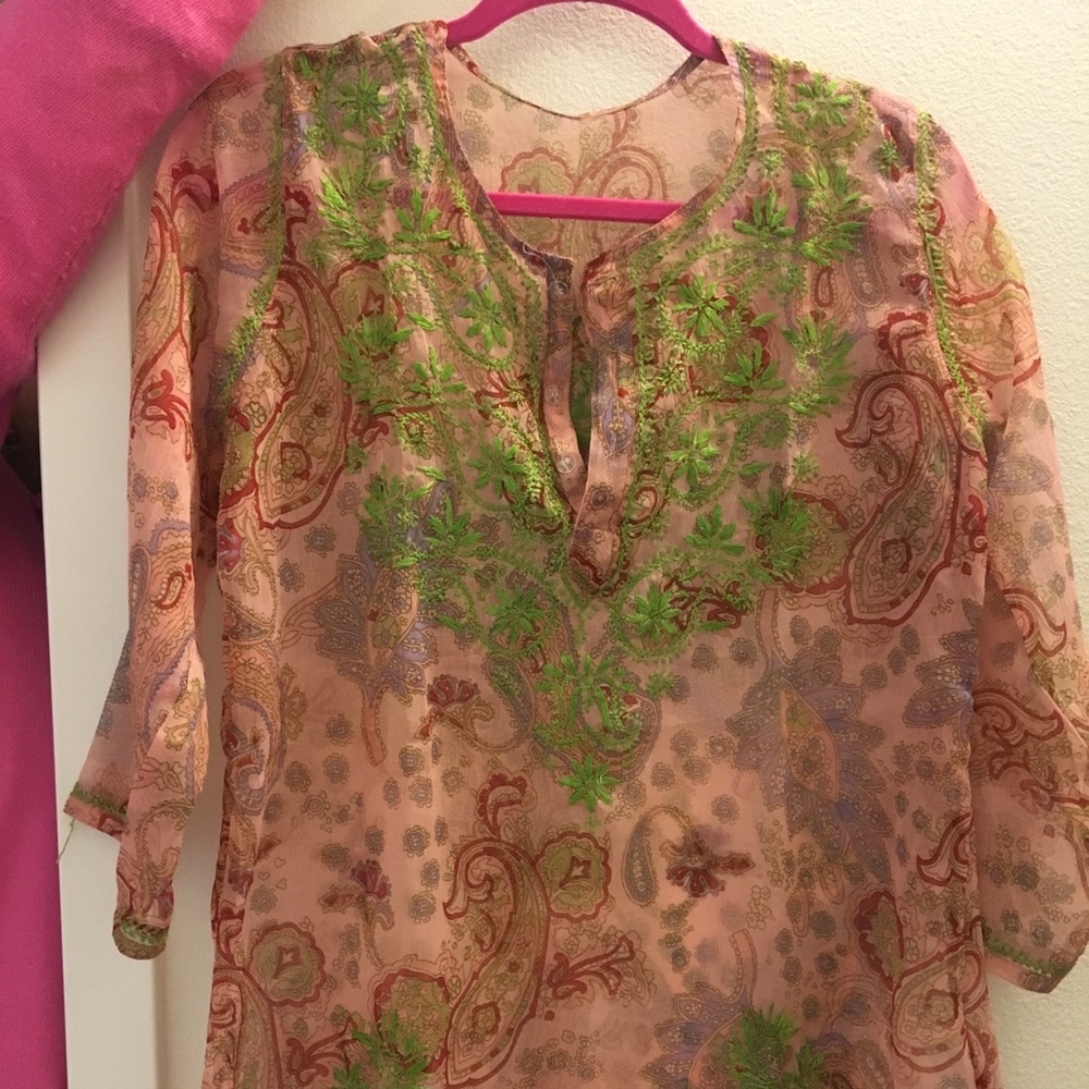 India Handmade Transparent top